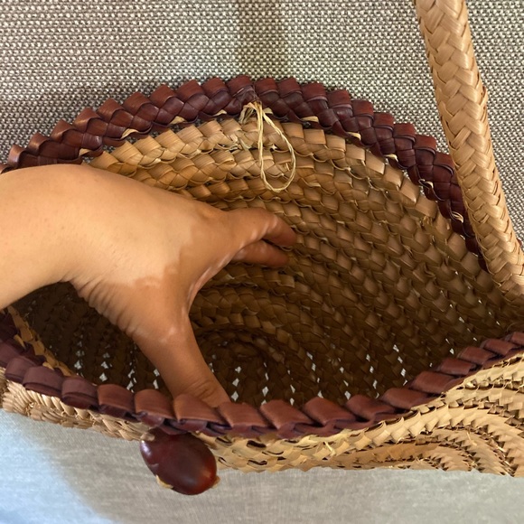 Moroccan reed woven artisan bag - Picture 4 of 7
